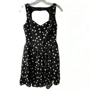 Wet Seal Women's S Black Polka Dot Sleeveless Mini Dress Casual Summer